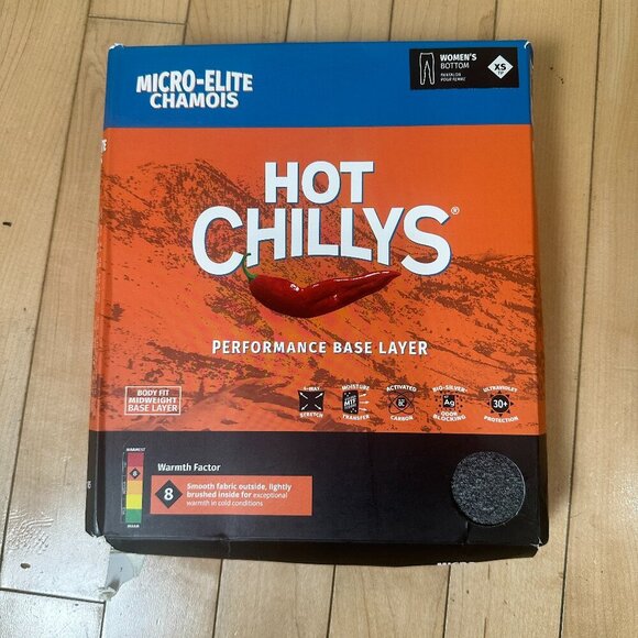 NEW Hot Chillys Womens Performance Base Layer Micro Elite Chamois Grey Size XS - Picture 2 of 8
